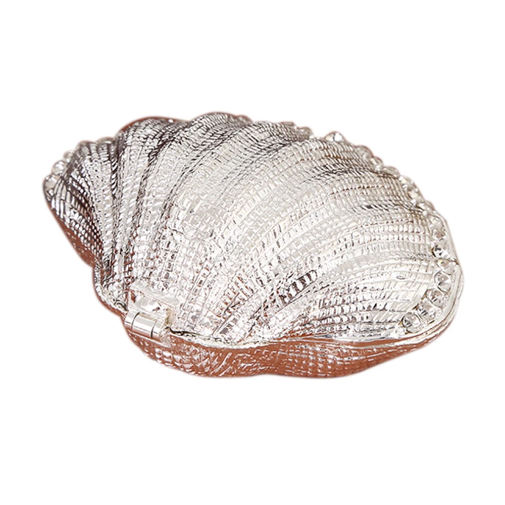 1pc Vintage Pearl Shell Hinged Jewelry Box Mussel Seashell Wedding Ring Holder Figurine Trinket Case Home Decor Creative Gift