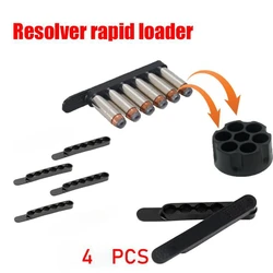 4Pcs/Set . 38.357 Caliber Quick Loading Plastic Left Wheel Speed Strip Fits Hold 6 Rounds Bullet
