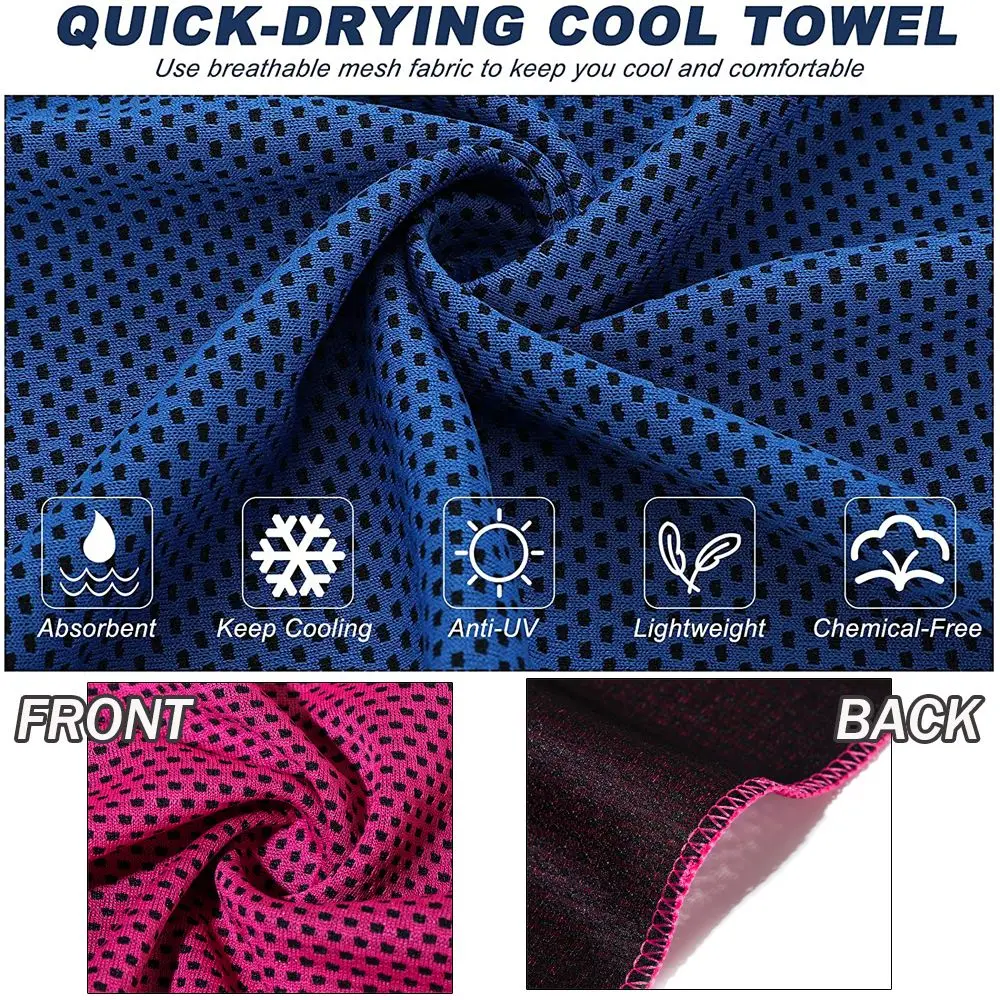 Golf Camping Yoga Travel Outdoor Sports Cold Feeling Towel Instant Cooling Quick-Dry Beach Towel Cooling Towel