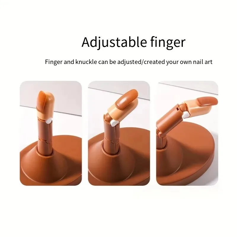 Detachable Beginner Practice Fake Nails Silicone Nail Set Mechanical Practice Hand Movable Fingers with Base