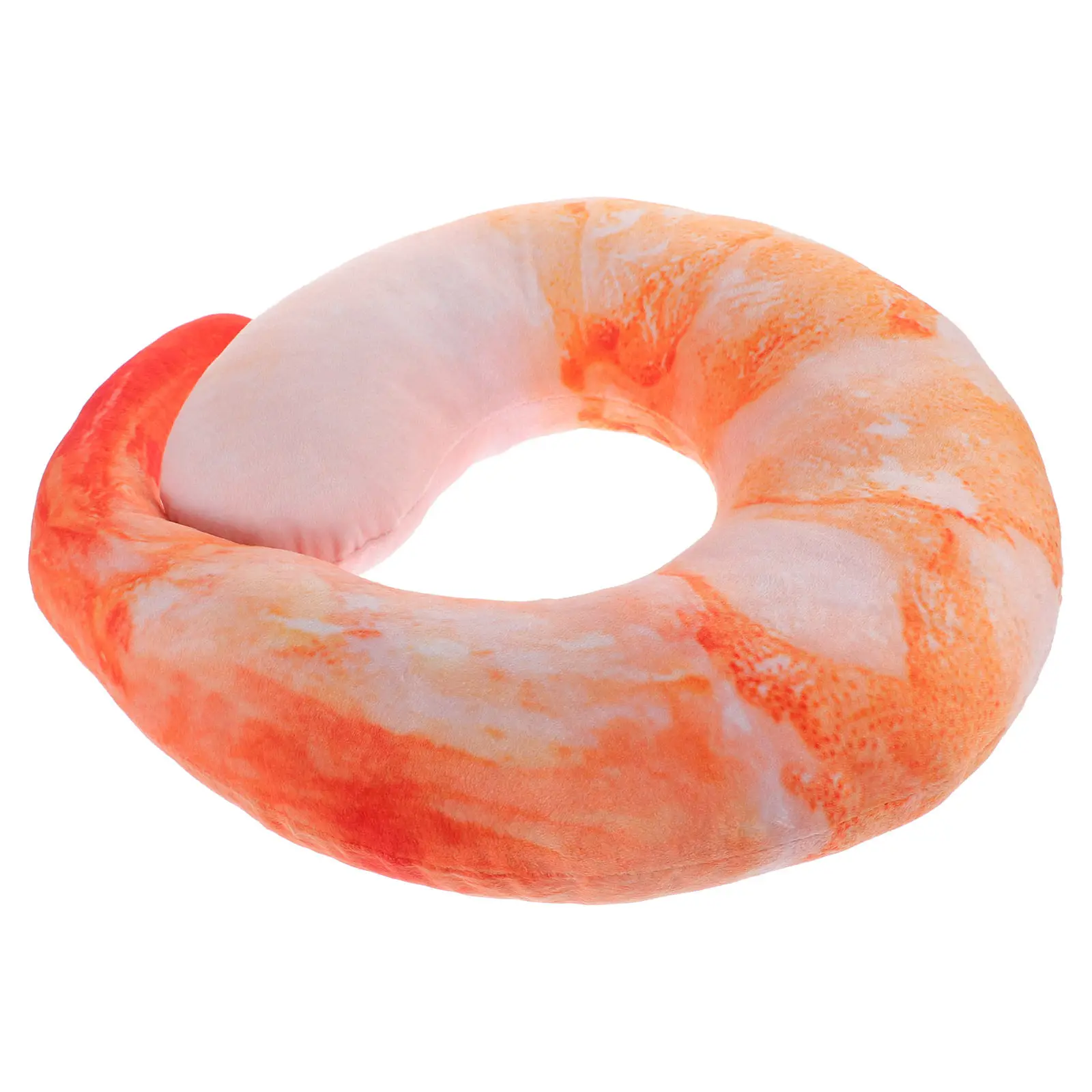 

Simulation Shrimp Meat Travel Neck Pillow Cute Cartoon Neck Support Pillow U Shape Removable Washable for Plane Car Office Nap