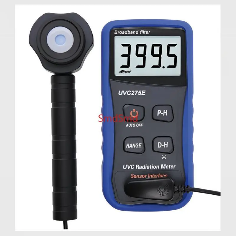245nm-305nm Digital UVC Radiation Meter Broadband Filter Short Wave Broad UV Radiation Tester Ultraviolet LED Light Detector