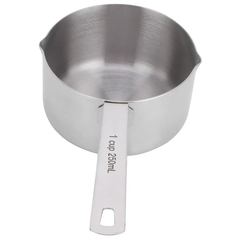 Stainless Steel Measuring Cup Small Mouth Design with Handle Measuring Scoop Dual Pour Mouth Professional Baking Dosing Spoon