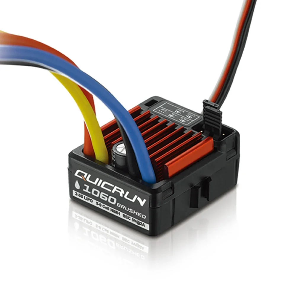 Hobbywing QuicRun 1060 60A/360A 1625 25A/100A 1080/80A Wasserdichter Brushed ESC 2-3S LiPo für 1:10 1:18 1:16 Onroad- und Offroad-Autos – Detail 29