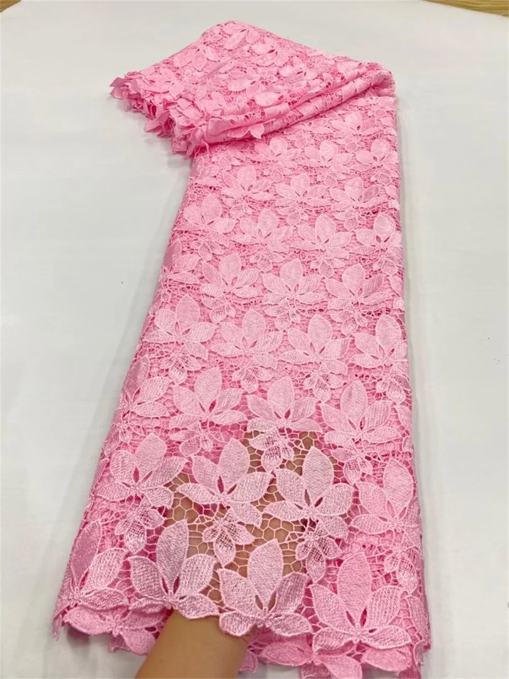 

Африканская нигерийская кружевная ткань с вышивкой, хлопок, для шитья, ткань, расчет метров, ткань, водорастворимая, вечерние платья, тюль, 5 ярдов