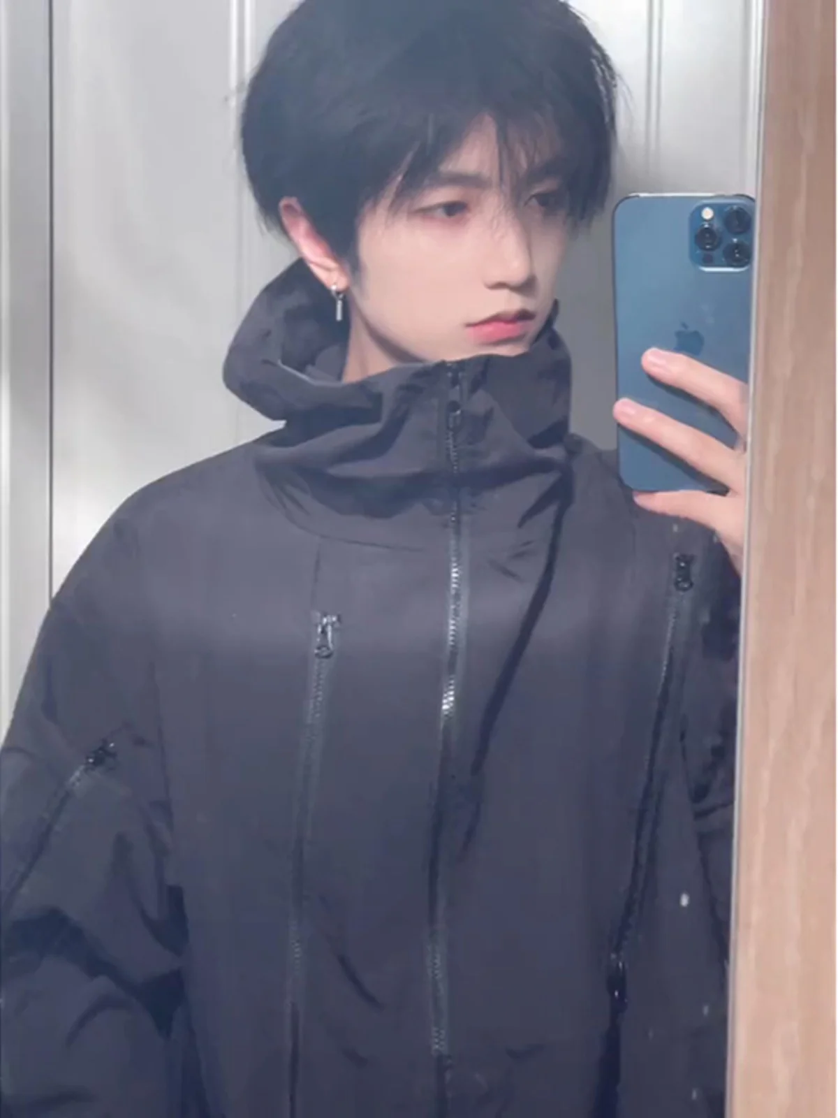 

Bla Men's Outdoor Waterproof Jaet Mountain Series Early Autumn Travel Outfit Functional Sunscreen Hiking Climbing Coat