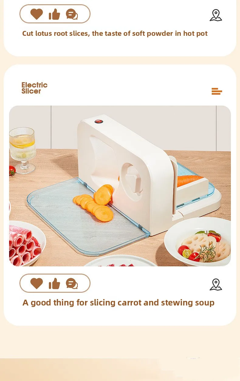 Professioneller Multifunktions-Lebensmittelschneider, Gemüse, Obst, Fleisch, Käse, Schneider mit Edelstahlklingen, rutschfeste Basis und Sicherheit – Detail 9