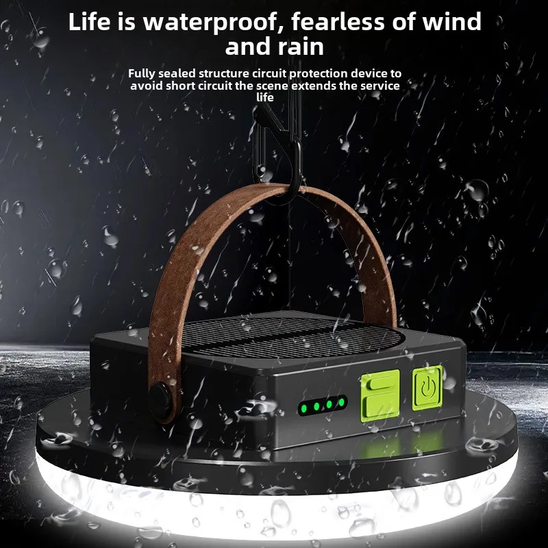 USB Camping Lights Long Battery Life Solar Waterproof Camping Light Tent Portable Hanging Light Rechargeable Emergency Lights