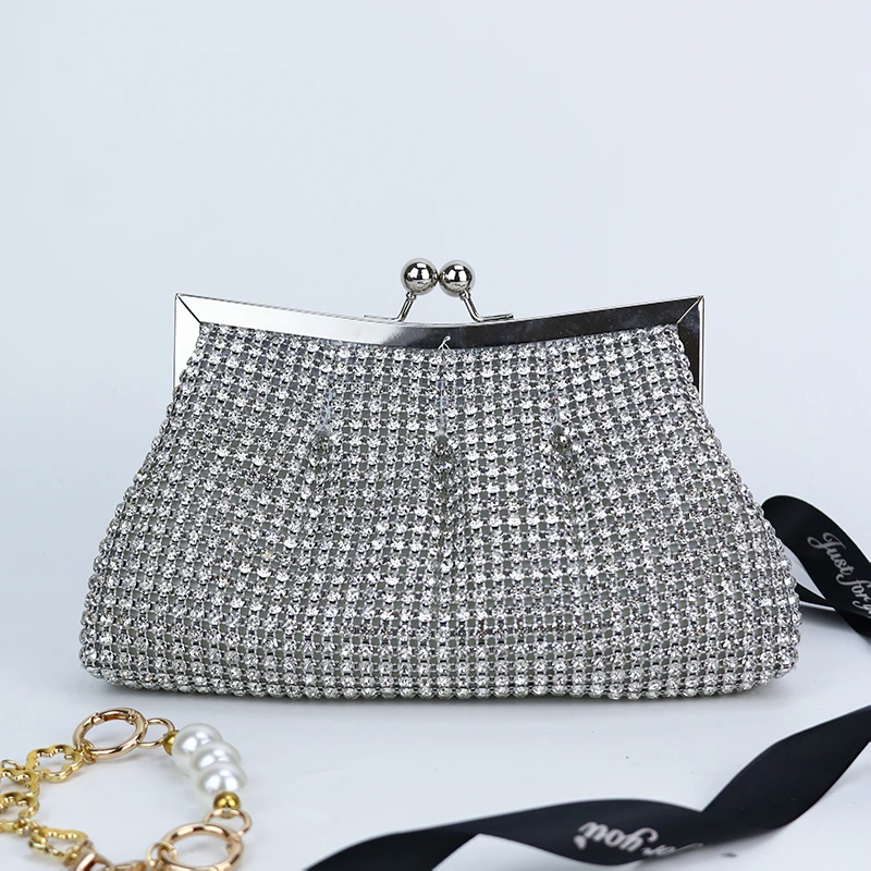 

Handmade Sparkling Rhinestone Evening Clutch Bag for Women, Elegant Party Wedding Banquet Purse, Glittery Prom Night Bag,Stylish