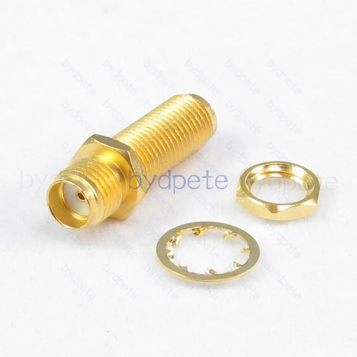 

SMA Female to Female Jack Bulkhead Nut Washer Connector Adapter Panel Mount Gold Tanger