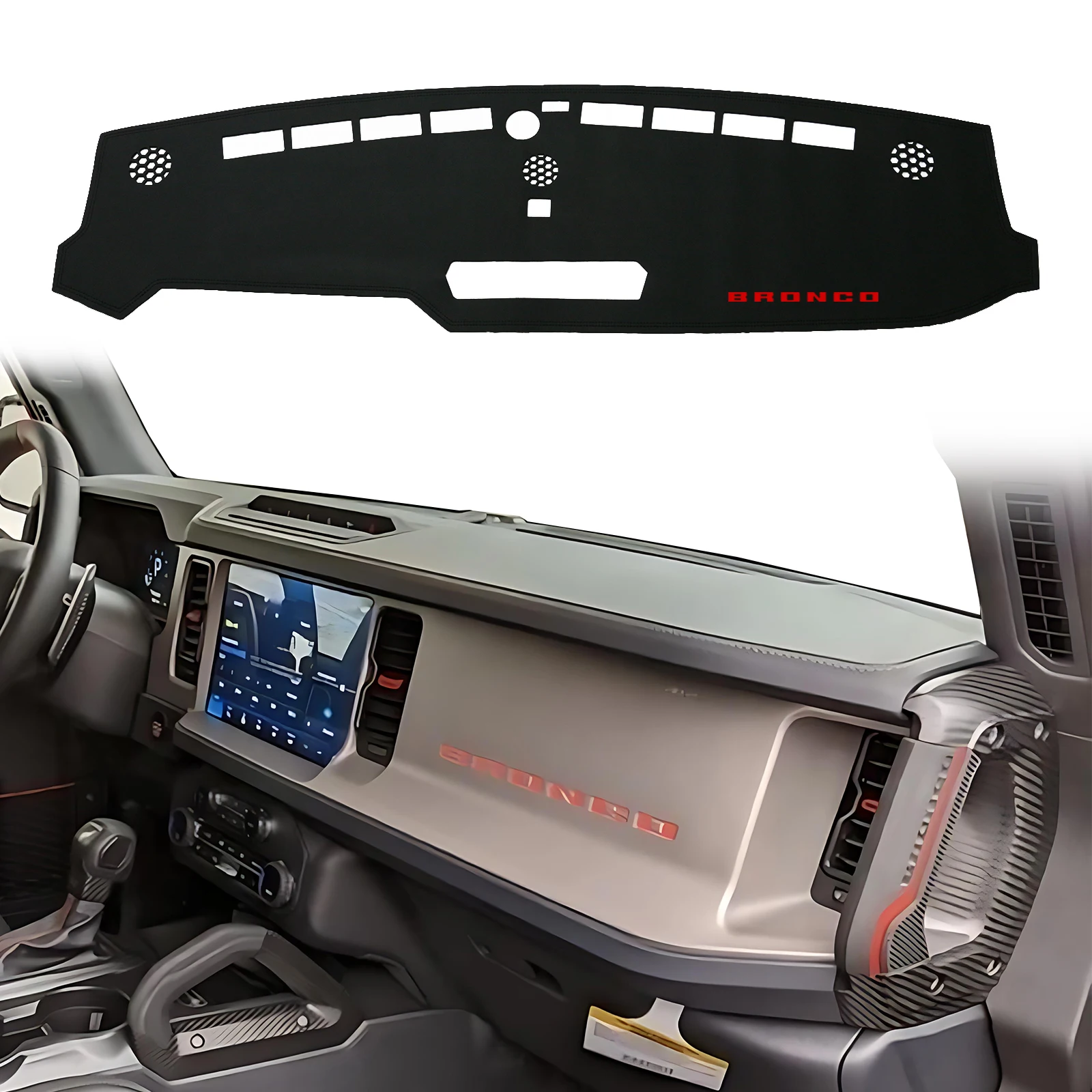 

for Ford Bronco 2024 2025 2026 Accessories Car Dashboard Mat Sunshade Protective Carpet Dash Pad Dashmat