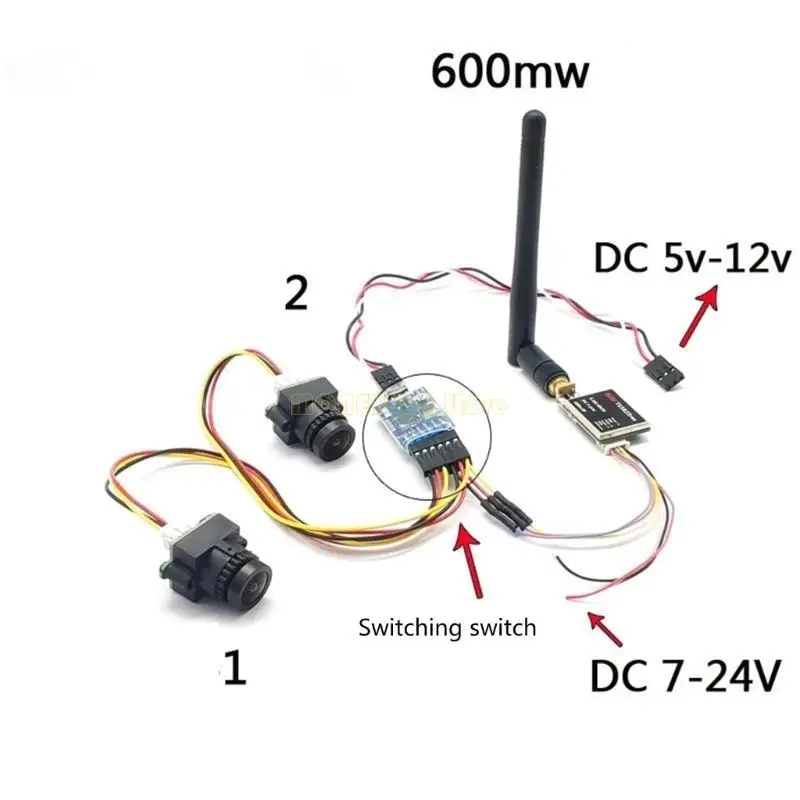 F62C 3 Channel Video Switcher Unit for FPV Camera Video Switcher Module Replacement