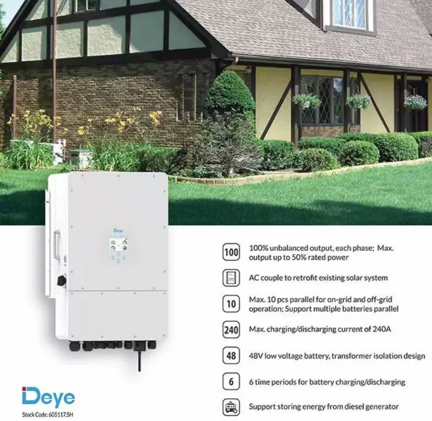 5KW 8KW 10KW 12kw Single Phase   Solar Hybrid Inverter