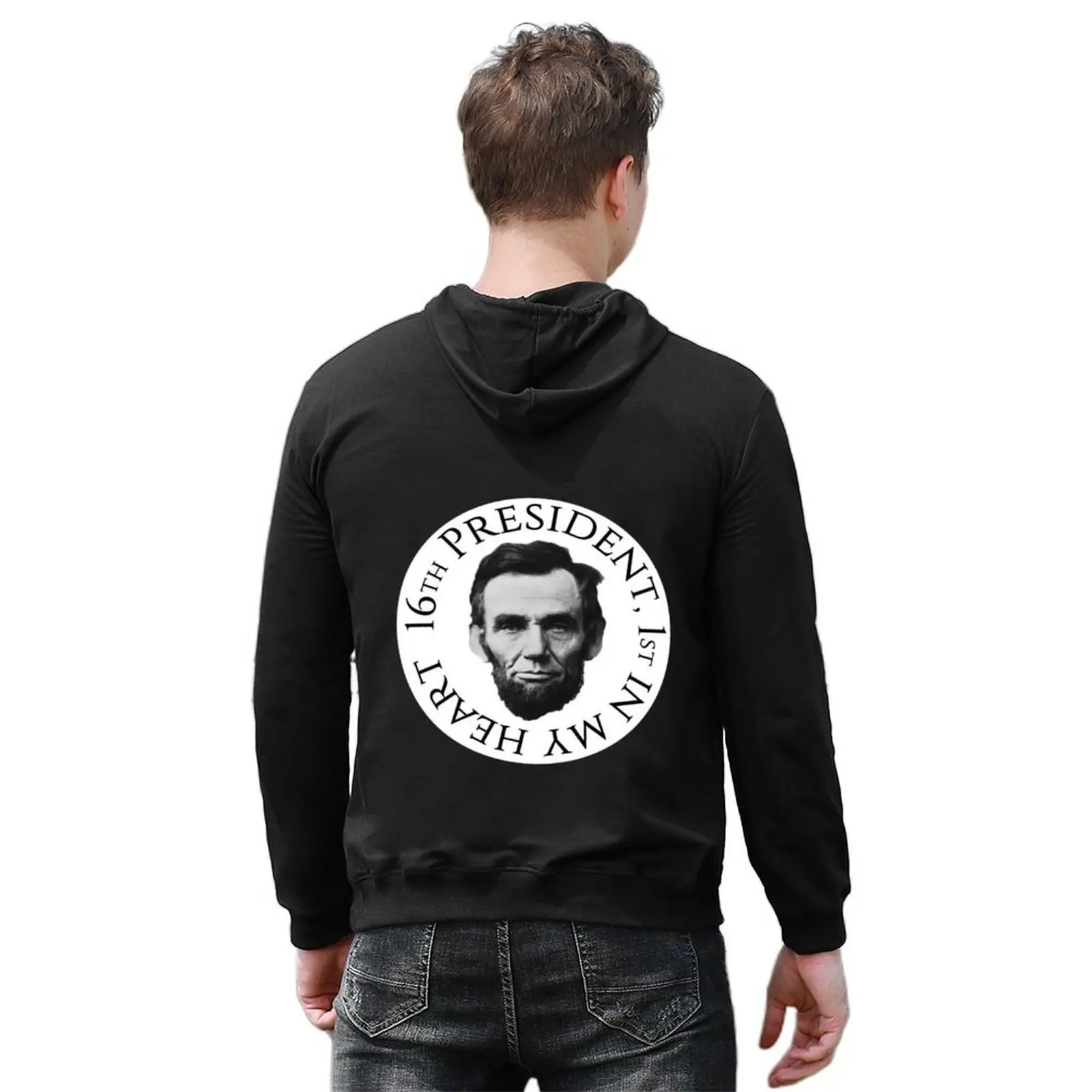 الرئيس السادس عشر، الأول في قلبي هوديي الملابس الكورية نمط مقنعين قميص الملابس الكورية ملابس الخريف الكورية رياضية الرجال #6