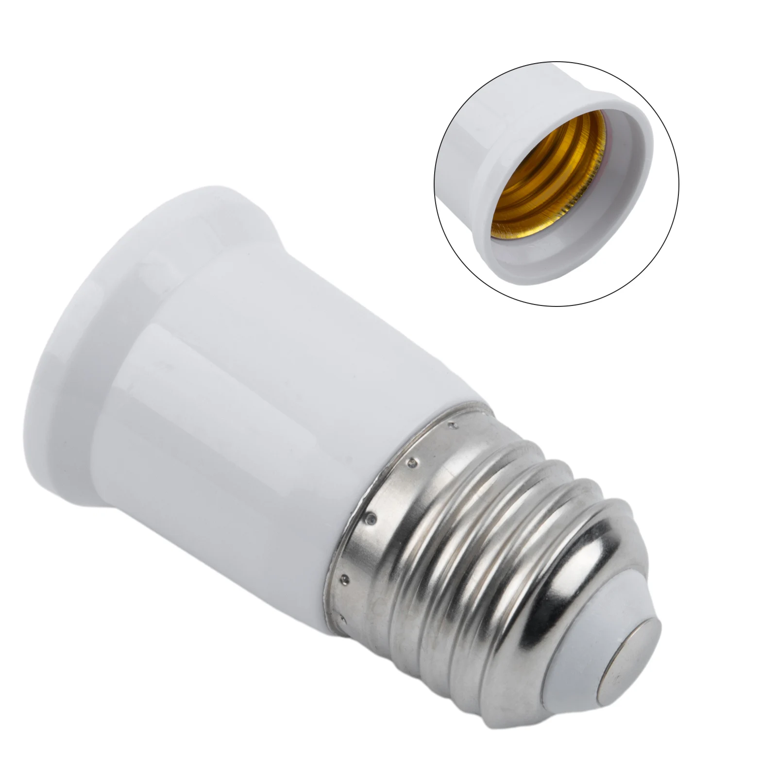 Extend Socket Base White PBT Heat Resistant Light Bulb Socket Extender E26/E27 12 inch Extension Base 3cm Adapter