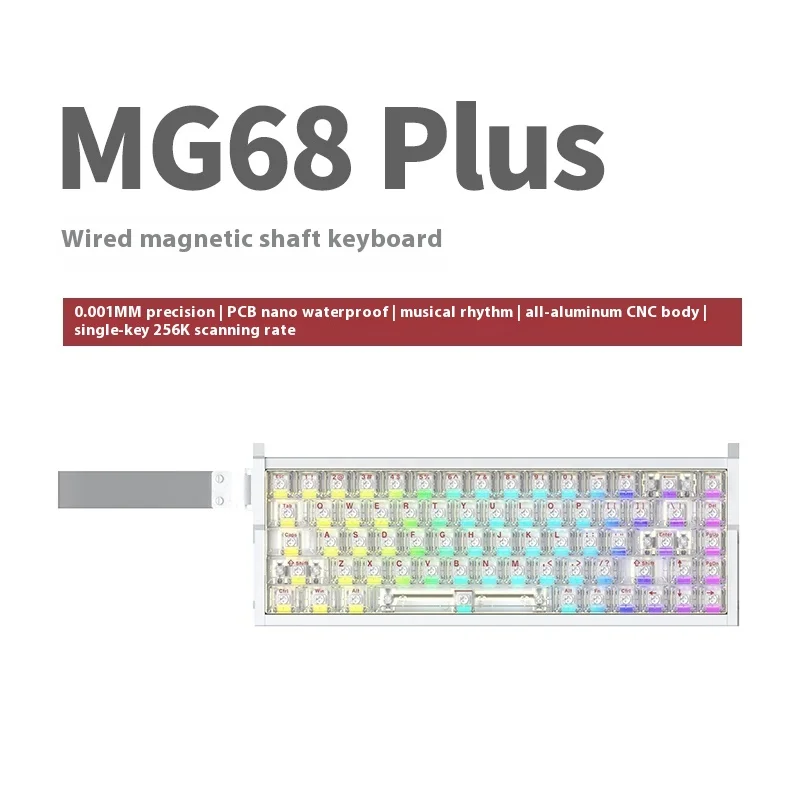 

Irok MG68 Plus Pro Max Gamer Keyboard 8K Магнитный переключатель RGB PC ESports Механическая клавиатура с горячей заменой MG68 Ace W Аксессуары для ПК
