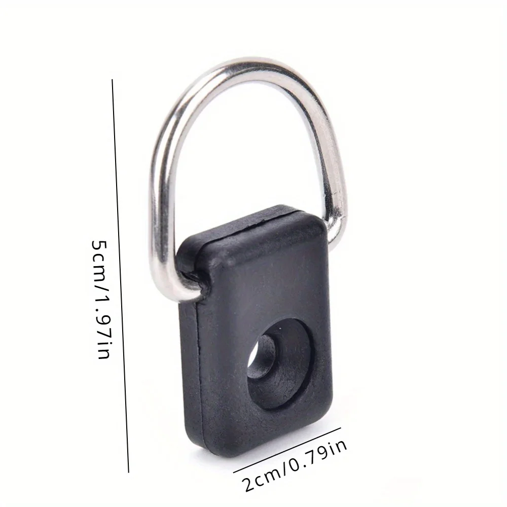 Juego de anillos en D para Kayak, anillos en D anticorrosión de nailon y acero inoxidable para barco, canoa, tabla de surf, aparejos de pesca, Hardware de cubierta, 10 Uds.