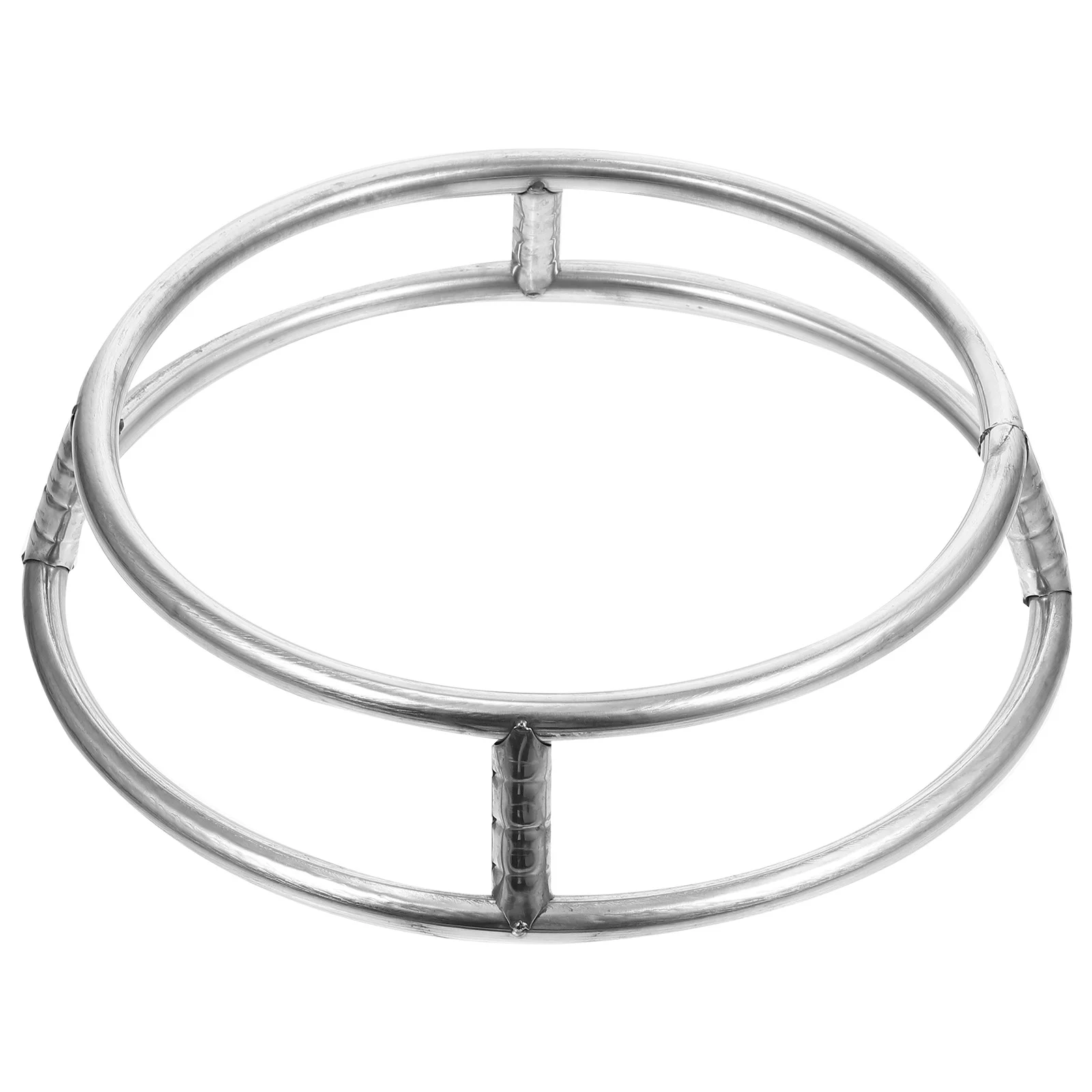 

Stainless Steel Round Pot Stand with Double Ring Structure Heavy Duty Wok Rack for Electric Stove Heat Proof Countertop