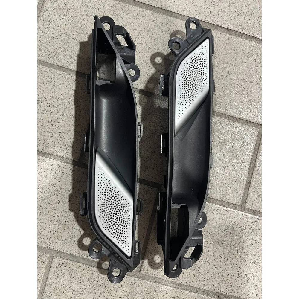 2 Pcs Silver Car Door Tweeter Cover For BMW 5 Series G30 2019-2022 Left Right Inner Handle Speaker Trim Panel For BMW 530 535