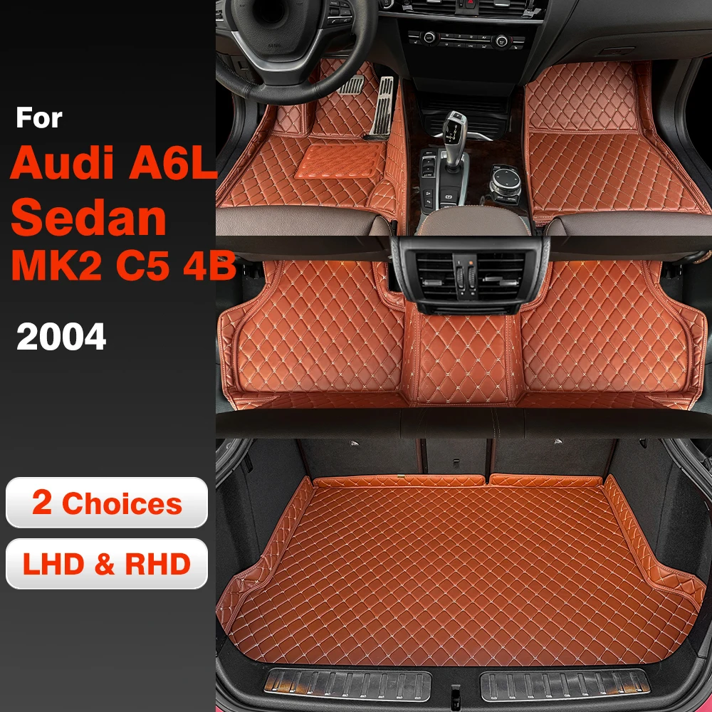 

Car Floor Mats For Audi A6L Sedan MK2 C5 4B 2004 Car Trunk Mat Auto Foot Pads Automobile Carpet Cover Interior Accessories