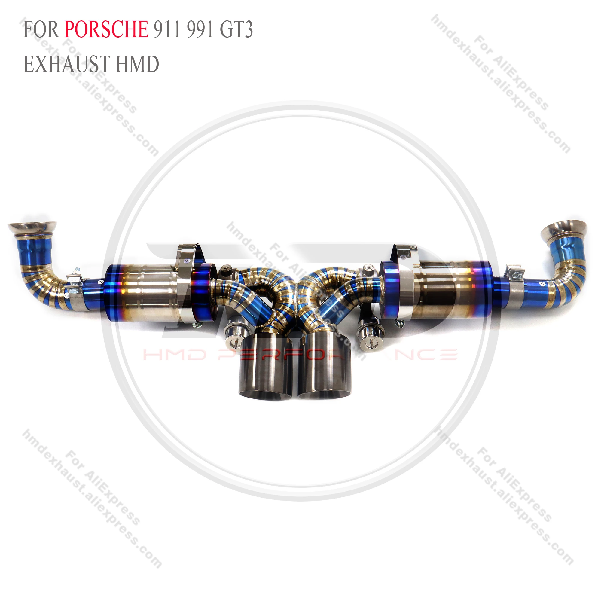 

Titanium catback for Porsche 911 991 GT3 with valve HMD Exhaust System Performance Quality certification