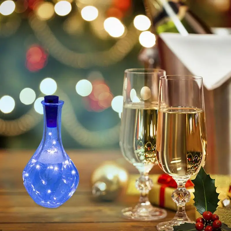 Mini Copper Wire Cork Lights 6.5ft LED Copper Wire Light Battery Operated Colourful Fairy String Light Mini String Light For DIY