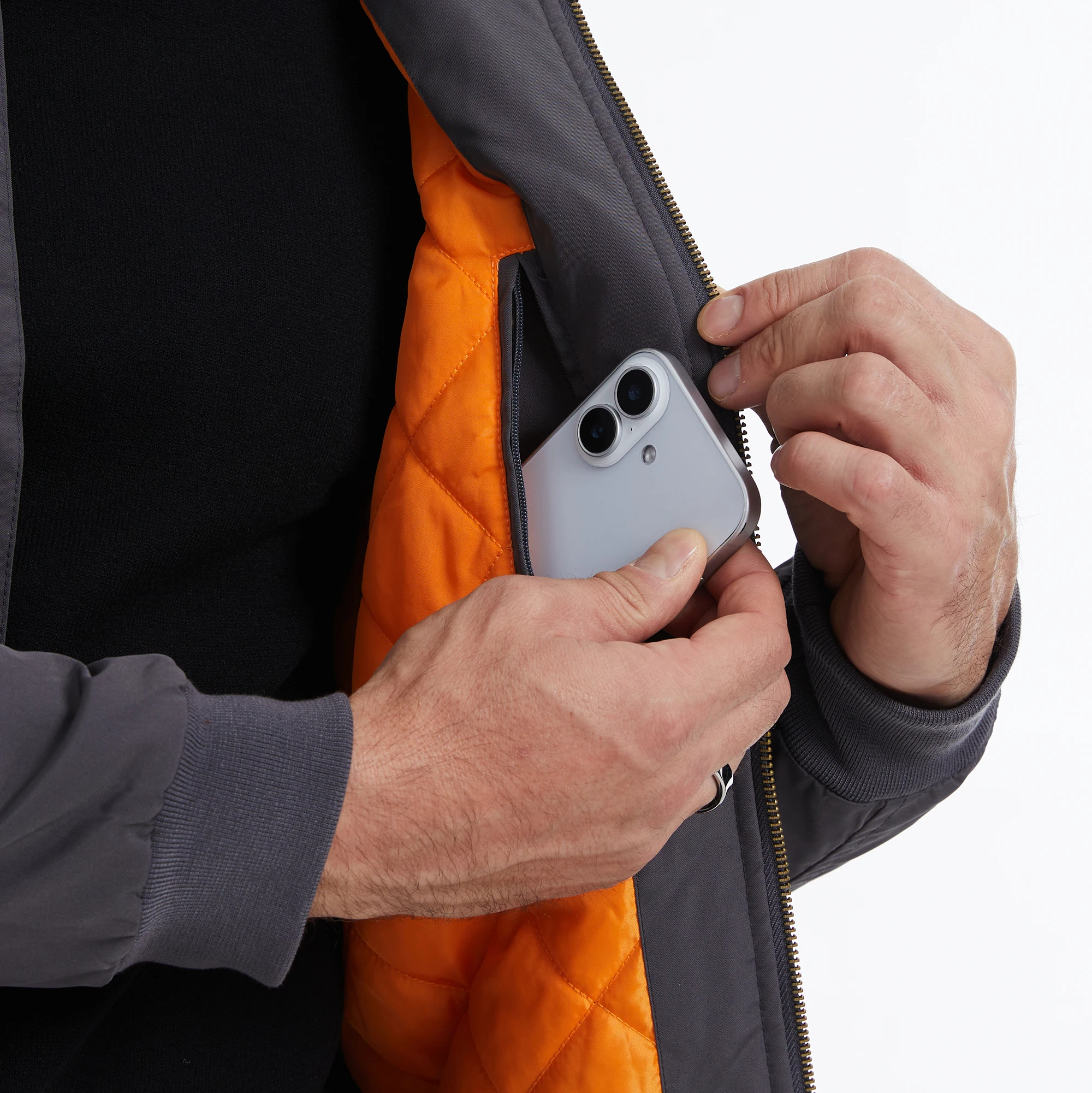 Herbst-Winter-Herren-Bomberjacke, Warme Windjacke mit Vollreißverschluss, Militär-Pilotenjacke, Lässige Winddichte Outdoor-Jacke – Detail 20