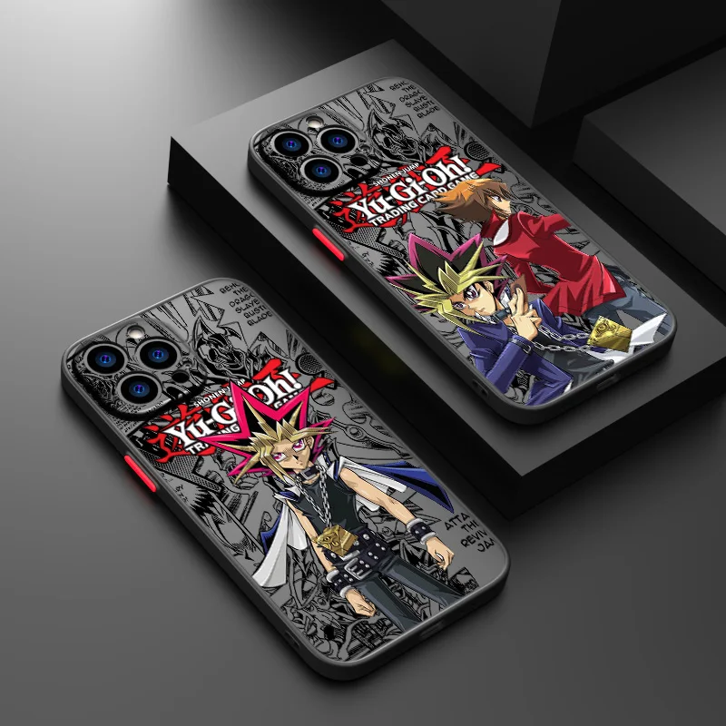 Yu Gi Oh Anime Phone Case For Apple iPhone 16 15 14 13 12 mini 11 XS XR X 8 7 Pro Max Plus Frosted Translucent Cover Funda Soft