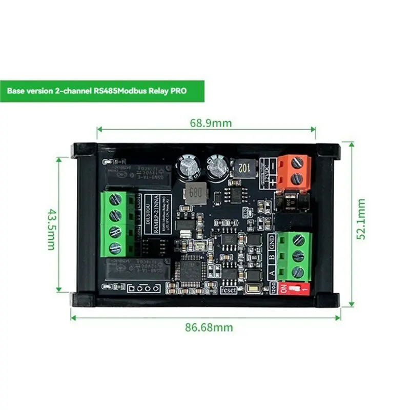 CMHI-PRO Bus Controlled 2CH RS485 Modbus Relay Modbus RTU Protocol Isolated Relay Power And Signal Dual Electrical Isolation