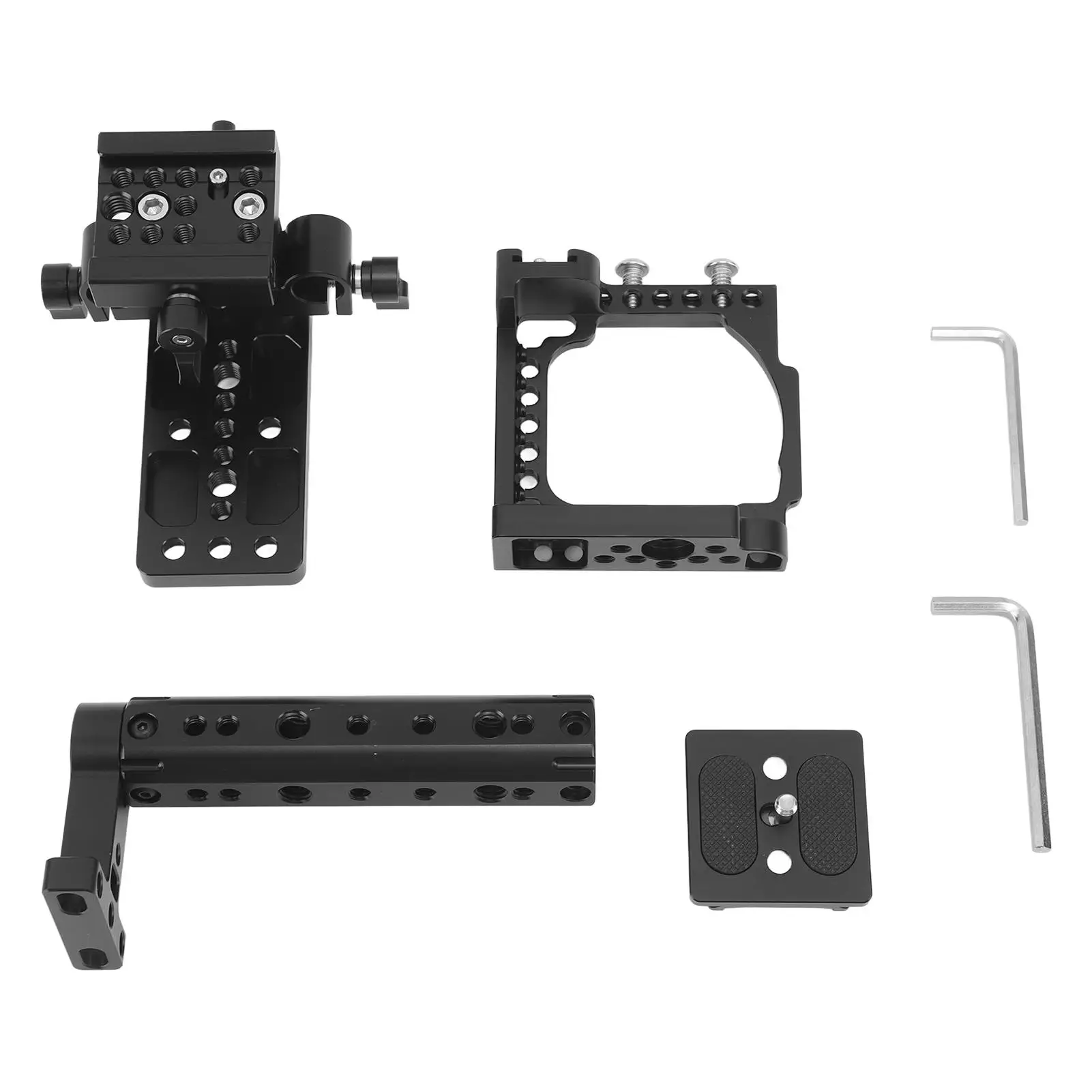 

Aluminum Camera Cage: High Strength, Oxidation-Resistant, 3/8 Thread Hole - A6400/A6000