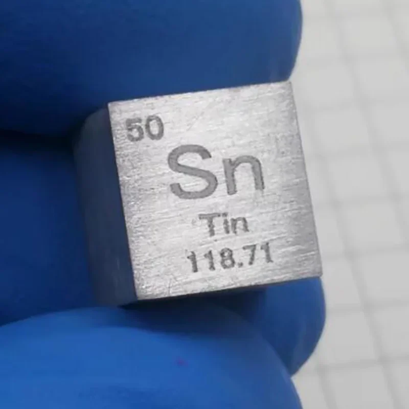 Tin Sn Stannum Cube Periodic Table Collection Metal Element Cubes 10mm 25.4mm