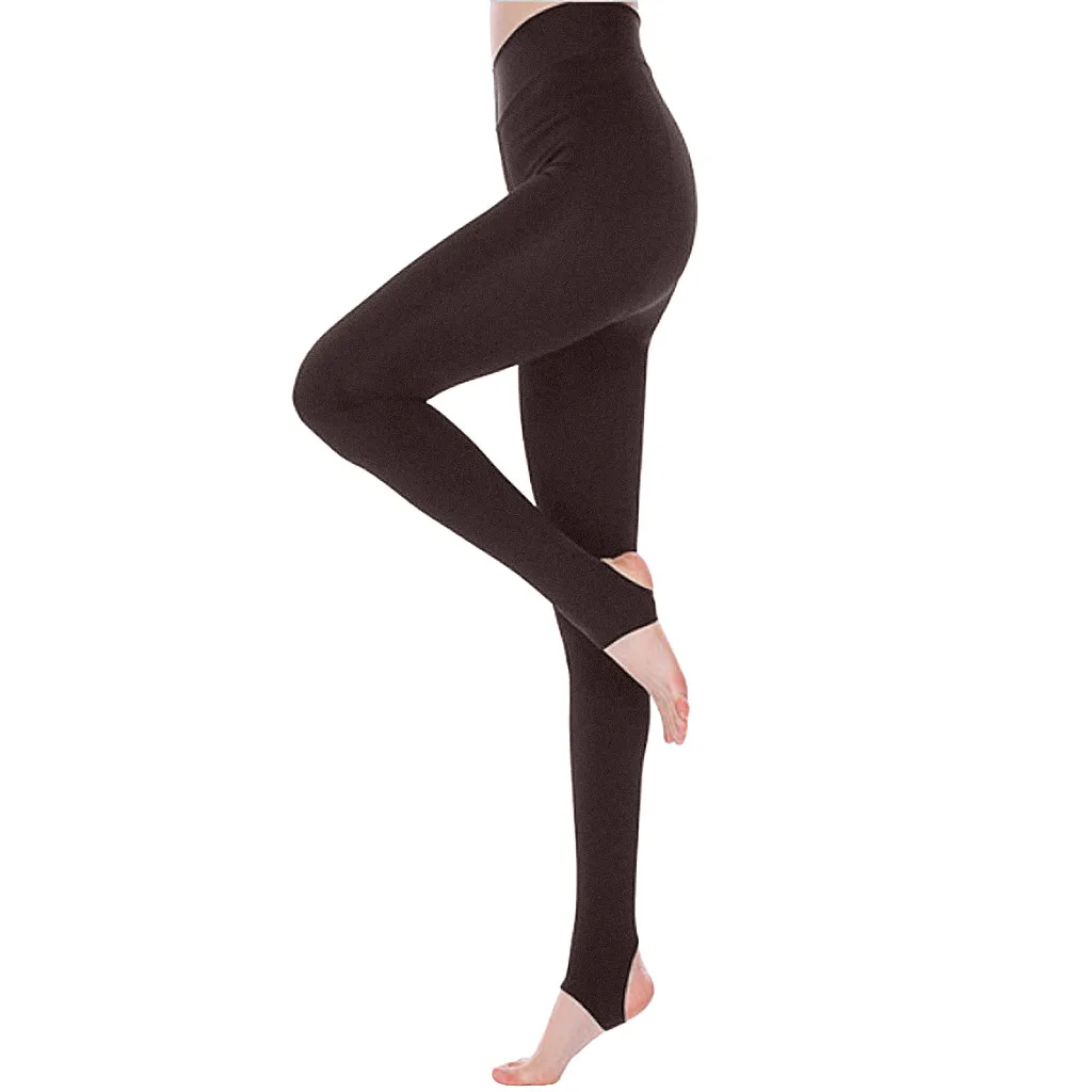 Female Thicken Velvet Leggings Winter Elastic keep warm Yoga Pants Casual Fitness Seamless Capris Trousers Workout Long Legging