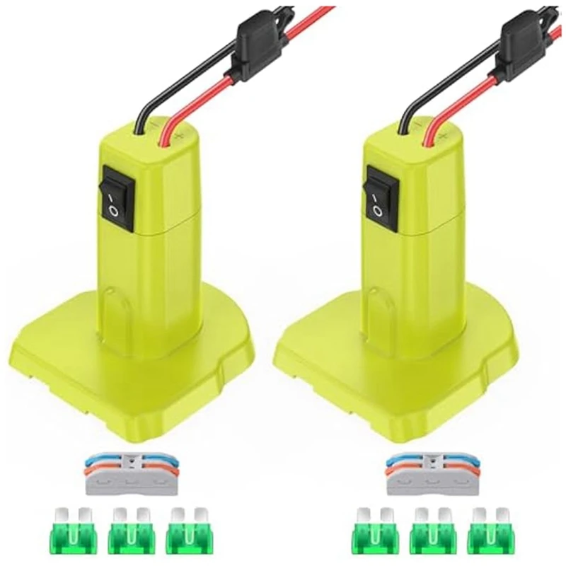 

ABHI-2Set Power Wheels Adapter For Ryobi 18V Battery Adapter Power Wheels Battery Conversion Kit For DIY RC Toys And Robotics