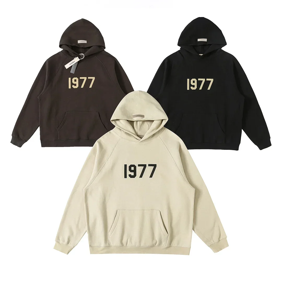 

Arrivals Street Wear Hooded Men's Sweatshirt Women Flocking Digital Print Hoodie