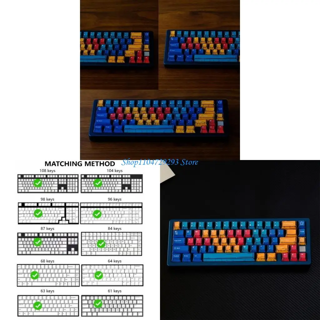 

Y2GD Palette Comics 151Keys Original Profile Keycap Dye Sublimations PBT Keycaps for 60 80 61 Mechanical Keyboards Keycap