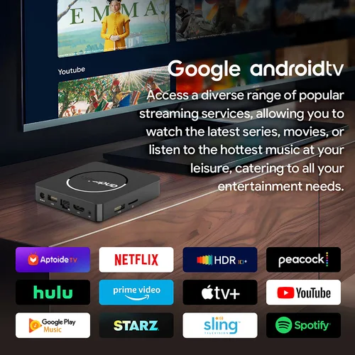 Imagen 2 del producto Versión Global Mortal Smart Streaming Media TV Box Android13 AllwinnerH313 Bluetooth Asistente de Google 2,4G y 5G Wifi 4KHD Q1