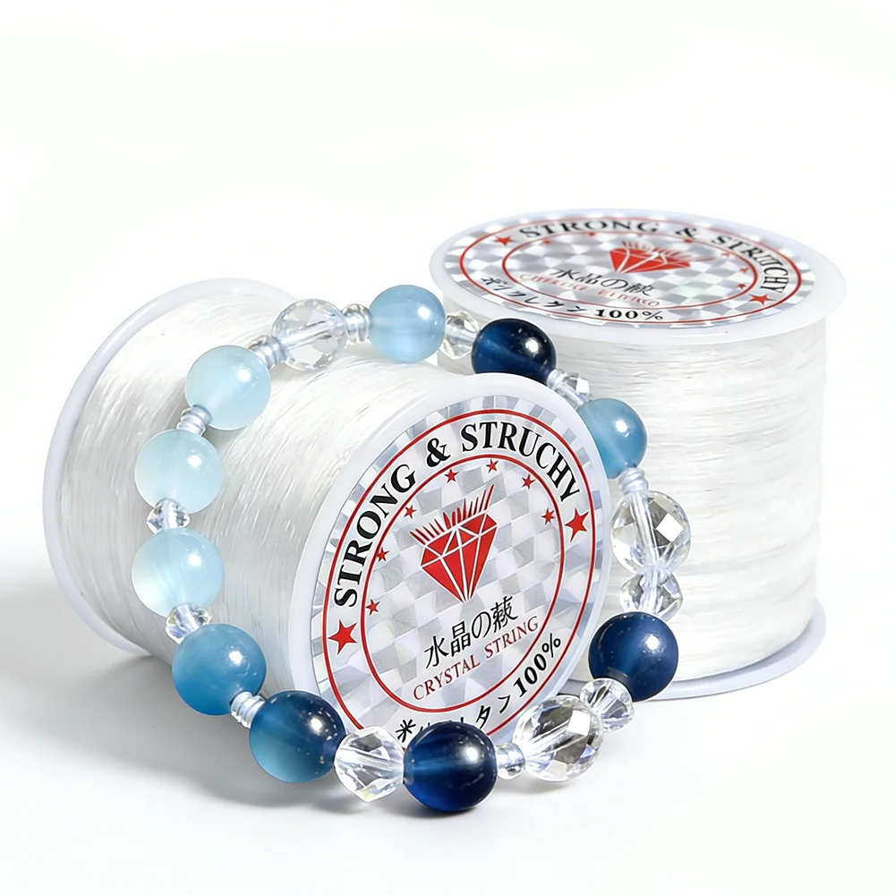 2Rolls 30m/roll Elastic Stretch Crystal String Cord for Jewelry Making Bracelet Beading Thread