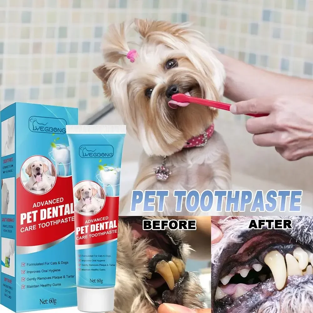 Pet Toothpaste Cat Dog Fresh Breath Toothpaste Dog Edible Cleaning Oral Plaque Tartar Pet Toothpaste Care Products Deod R6E6