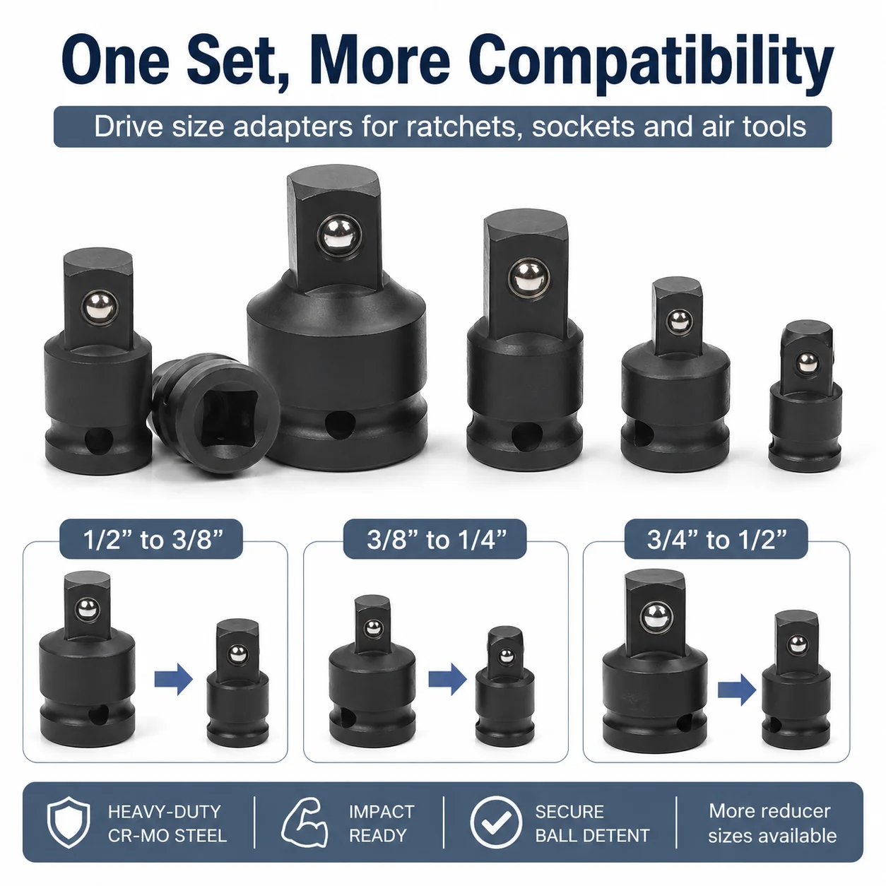 Conjunto de Adaptadores de Soq - Pneumatic Impact Wrench avaliação e preço
