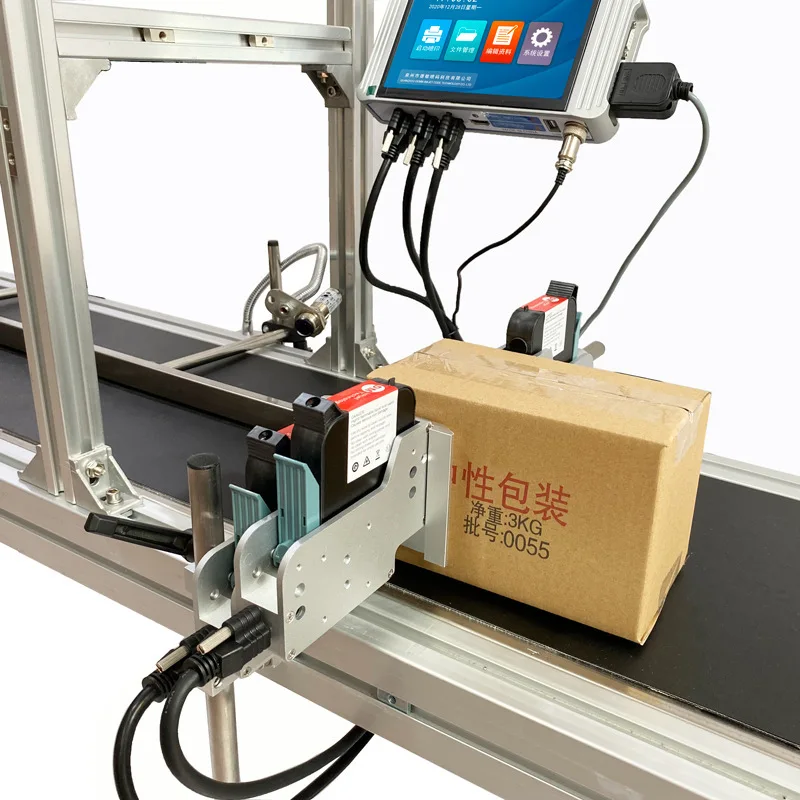 K20-2 double-head online automatic inkjet printer carton packaging woven bag 50mm large character inkjet, hot-selling coding