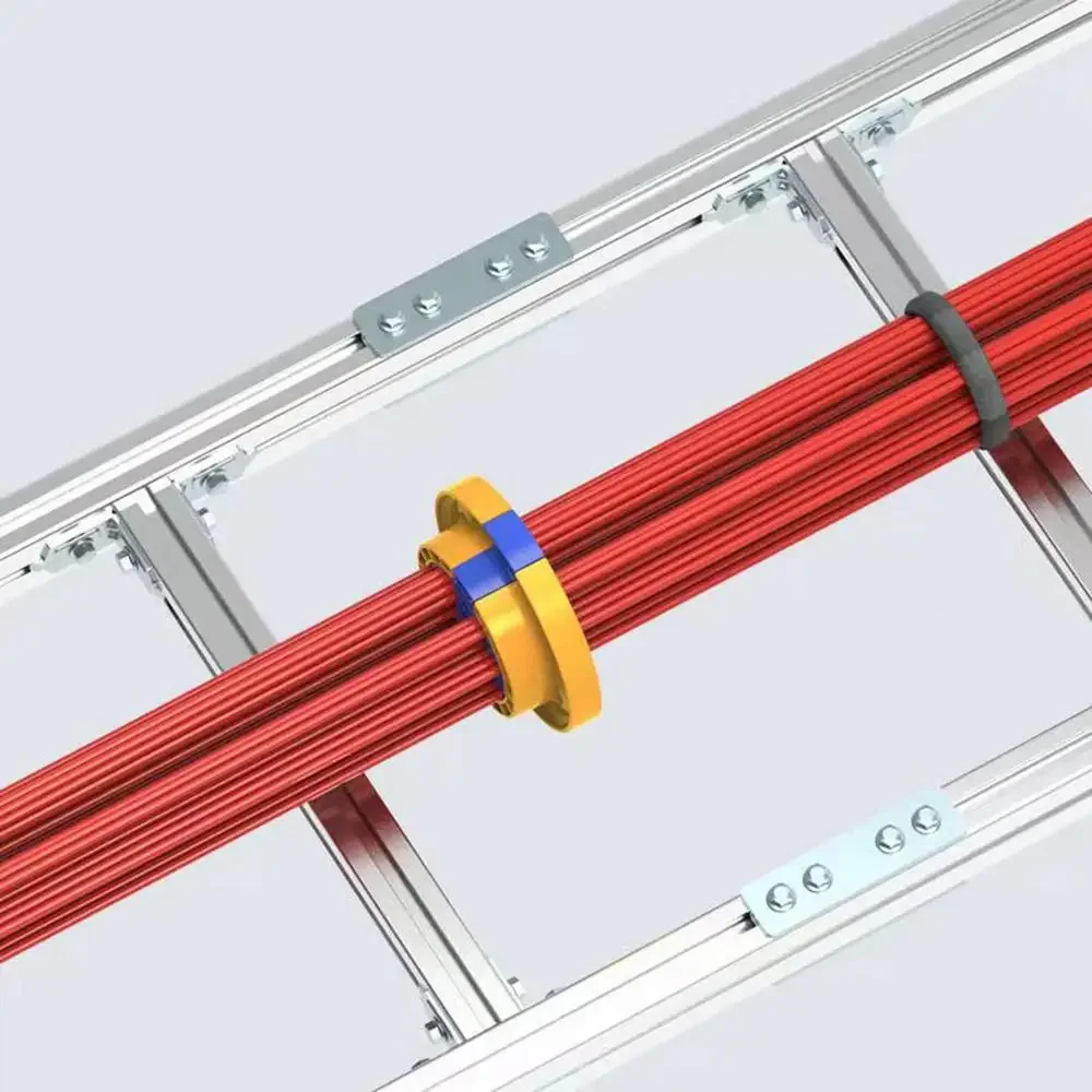 Organizador de Cabos de Rede em Plástico ABS à Prova de Fogo para Gerenciamento e Classificação de Fiação de Dados Ethernet Cat5 Cat6