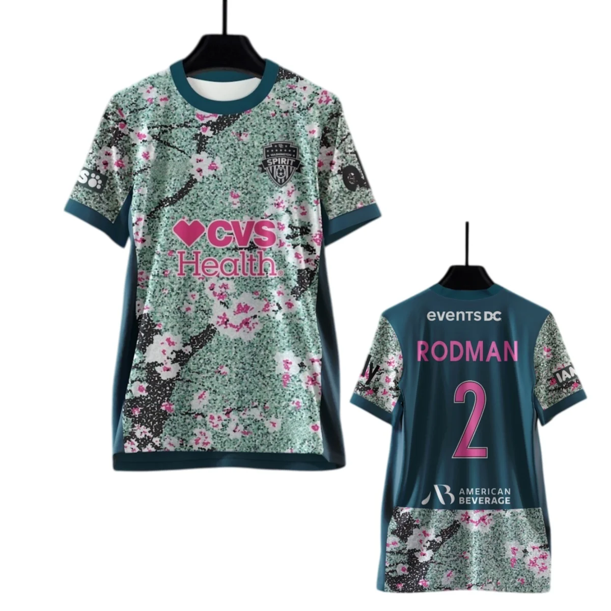 Neues Washington Spirit 3D-Druck-Fußballtrikot, atmungsaktives, schnelltrocknendes Kurzarm-T-Shirt für Herren, passende Familienkleidung – Detail 5