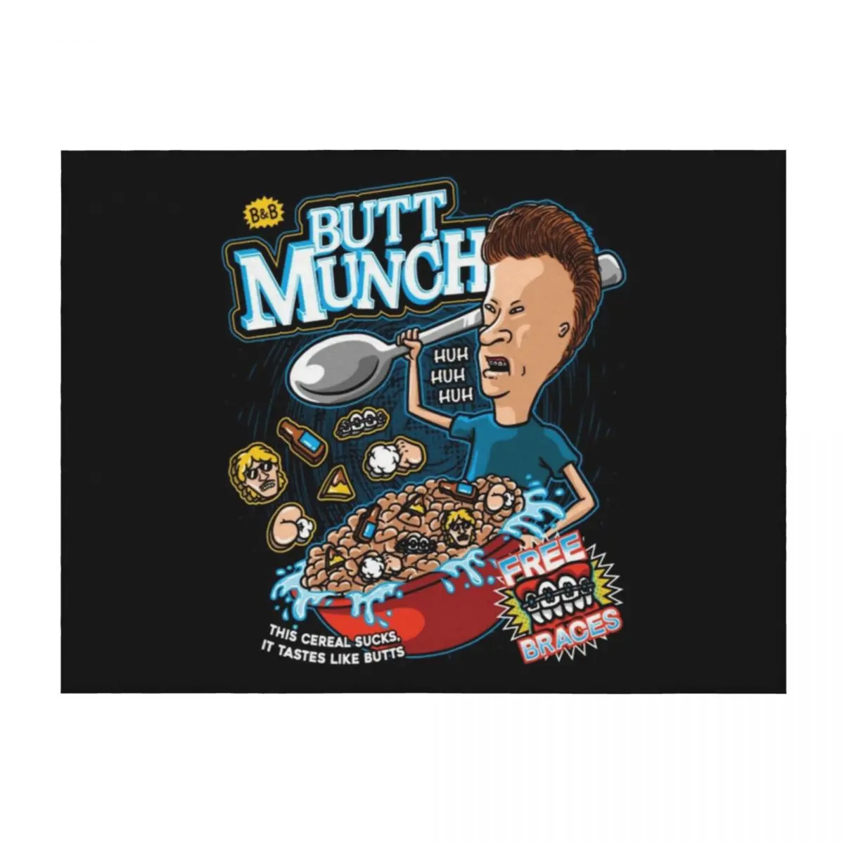 

Beavis And Butthead Throw Blanket Plaid Sleeping Bag Bed Fashionable halloween Blankets