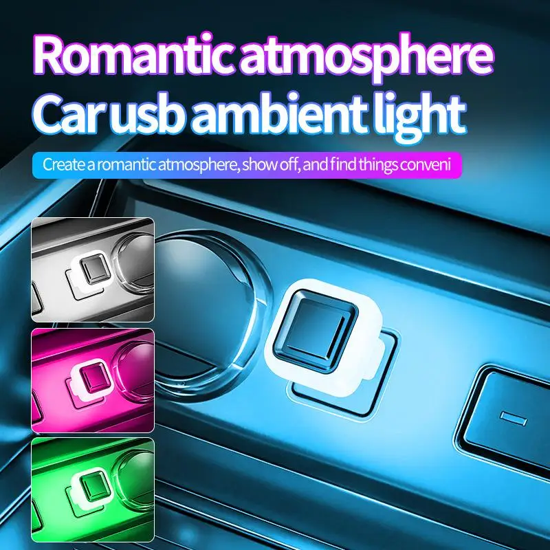 Mini USB LED Ambient Light for Car 5V Portable Interior Decoration Soft Glow Atmosphere Lamp for Night Driving