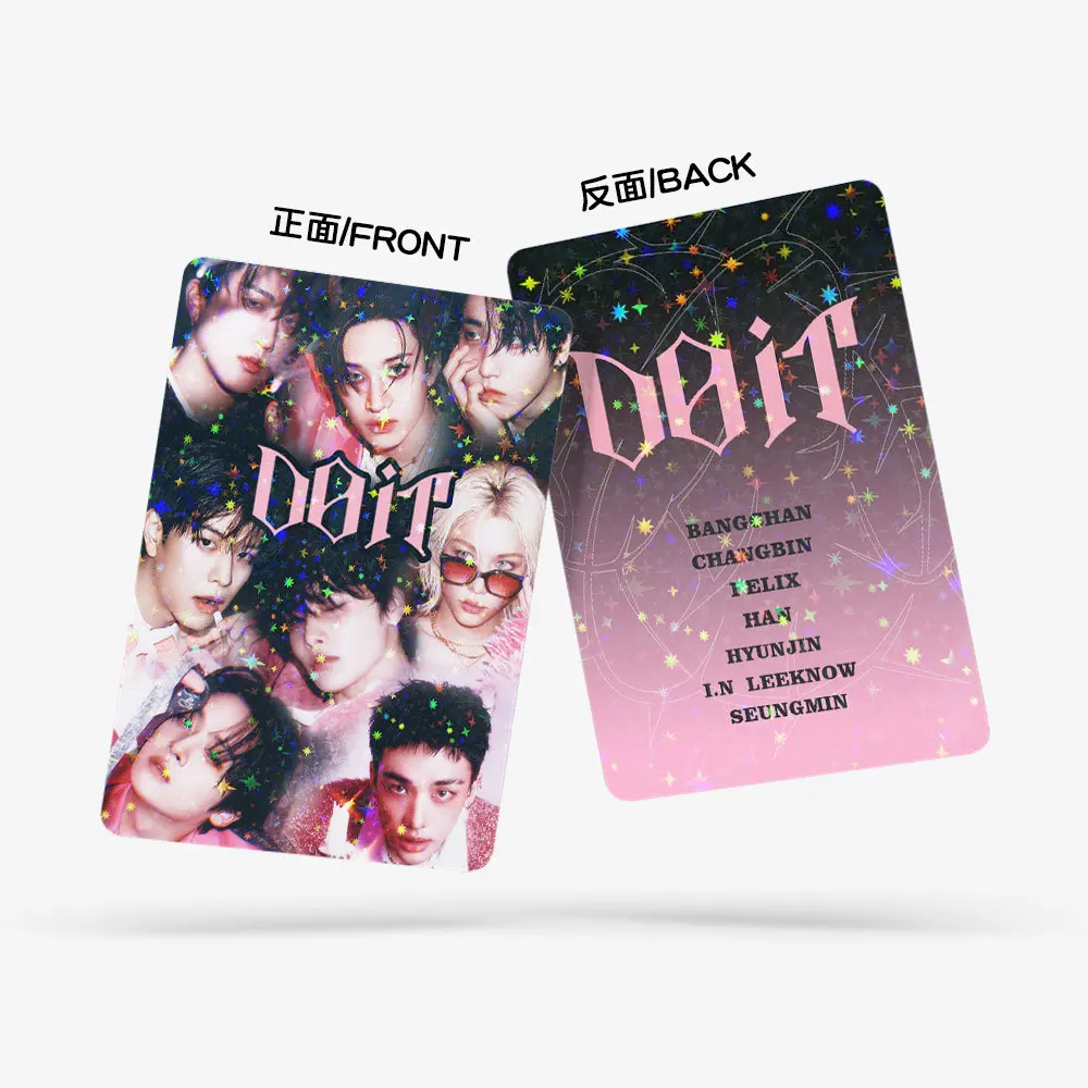 SKZOO 45 بطاقات صغيرة مرصعة بالنجوم STRAY KIDS DO IT ألبوم بضائع على الوجهين بطاقات لامعة المشاهير تحصيل هدية السنة الجديدة #4