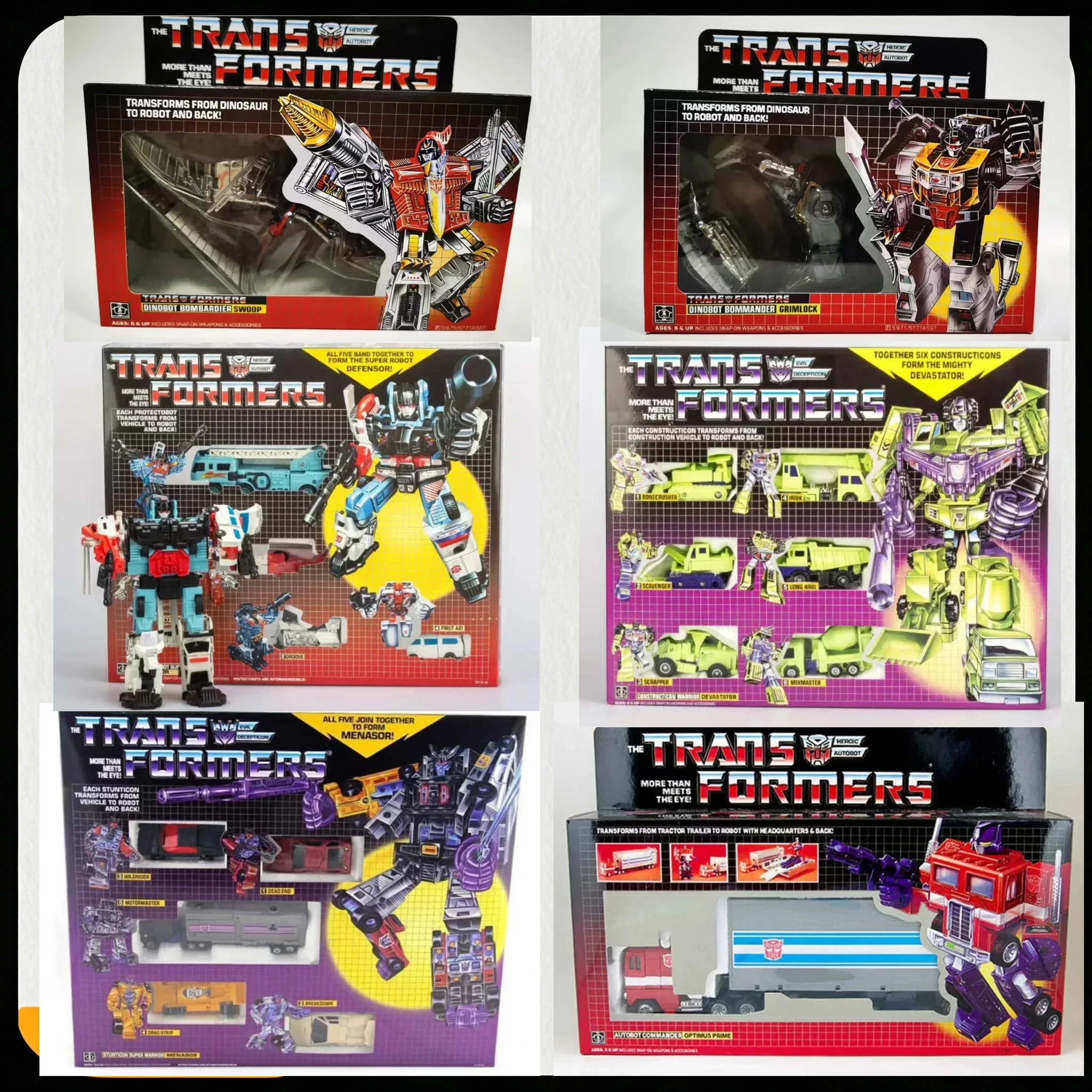 Neuauflage KO G1 Optimus Prime Megatron Soundwave Grimlock Menasor Devastator Vollständige Auswahl an Actionfiguren-Spielzeugen