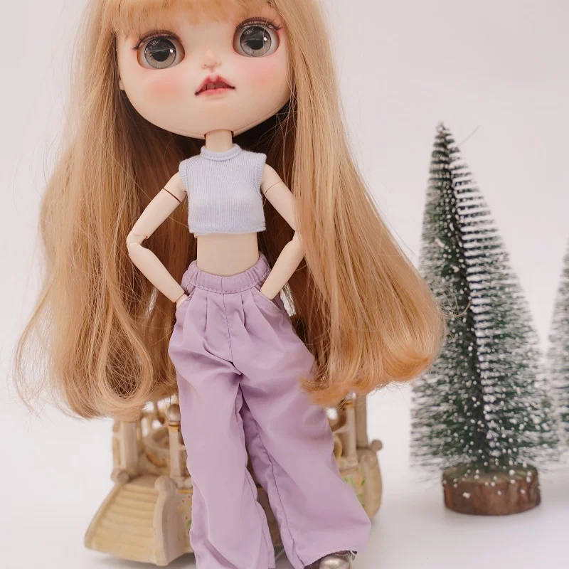 ブライス人形服アクセサリー、小さな布製服、アゾリカ ob24、手作りベビー服、Tシャツ、パンツ