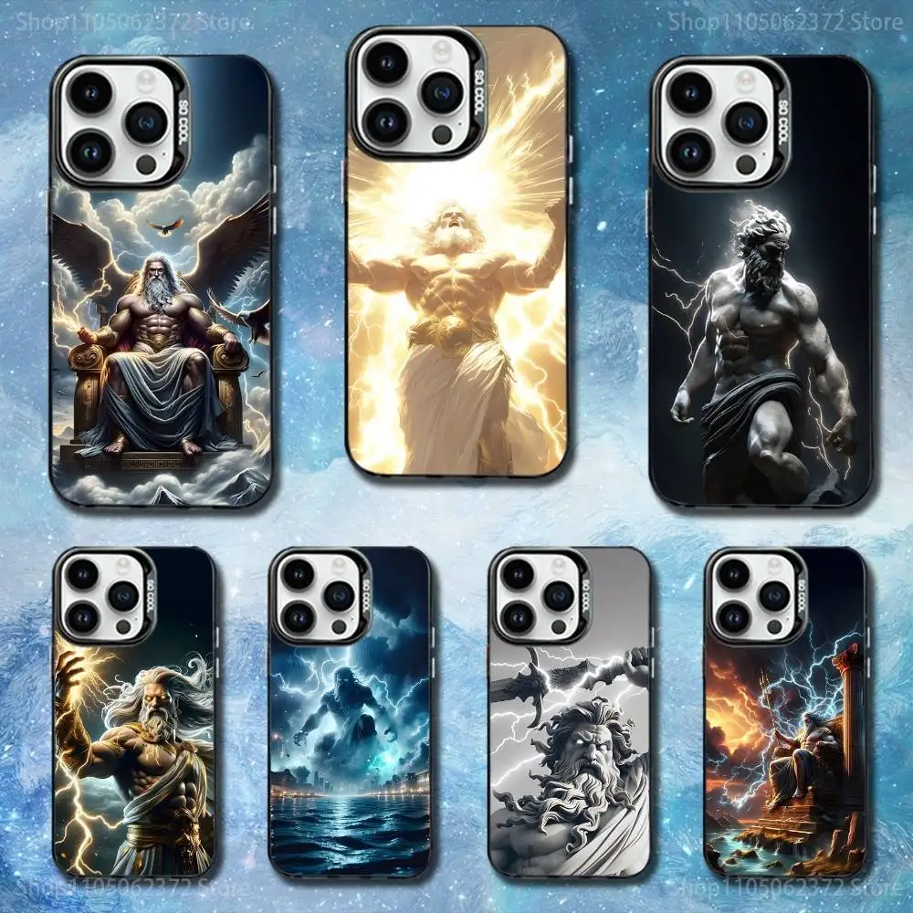 

Greek Art Zeus Mythology Phone Case For iPhone 11,12,13,16,14,15,Mini,Pro,XS,MAX Black Matte Shockproof Cover