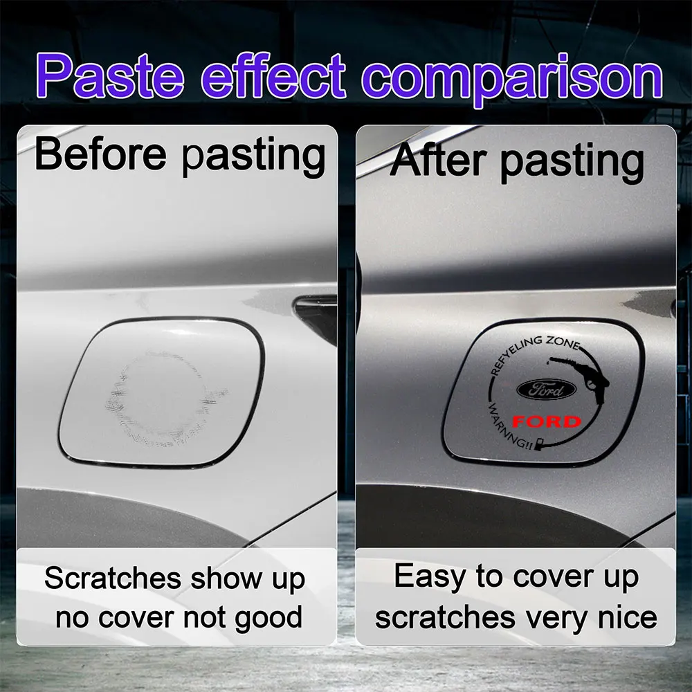 

Car Vinyl Film Decal Fuel Tank Cap Sticker Decoration Accessorie For Ford ST Fiesta Focus Mk2 3 4 Edition Mondeo Fusion Ecosport