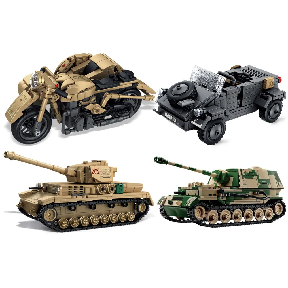 

Военная мировая война 2 WW2 R-75, коляска, мотоцикл, бронеавтомобиль, армейские солдаты, строительные блоки, набор кирпичей для детей, подарок для мальчиков